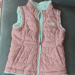 The North Face Pink and Mint Kids Vest